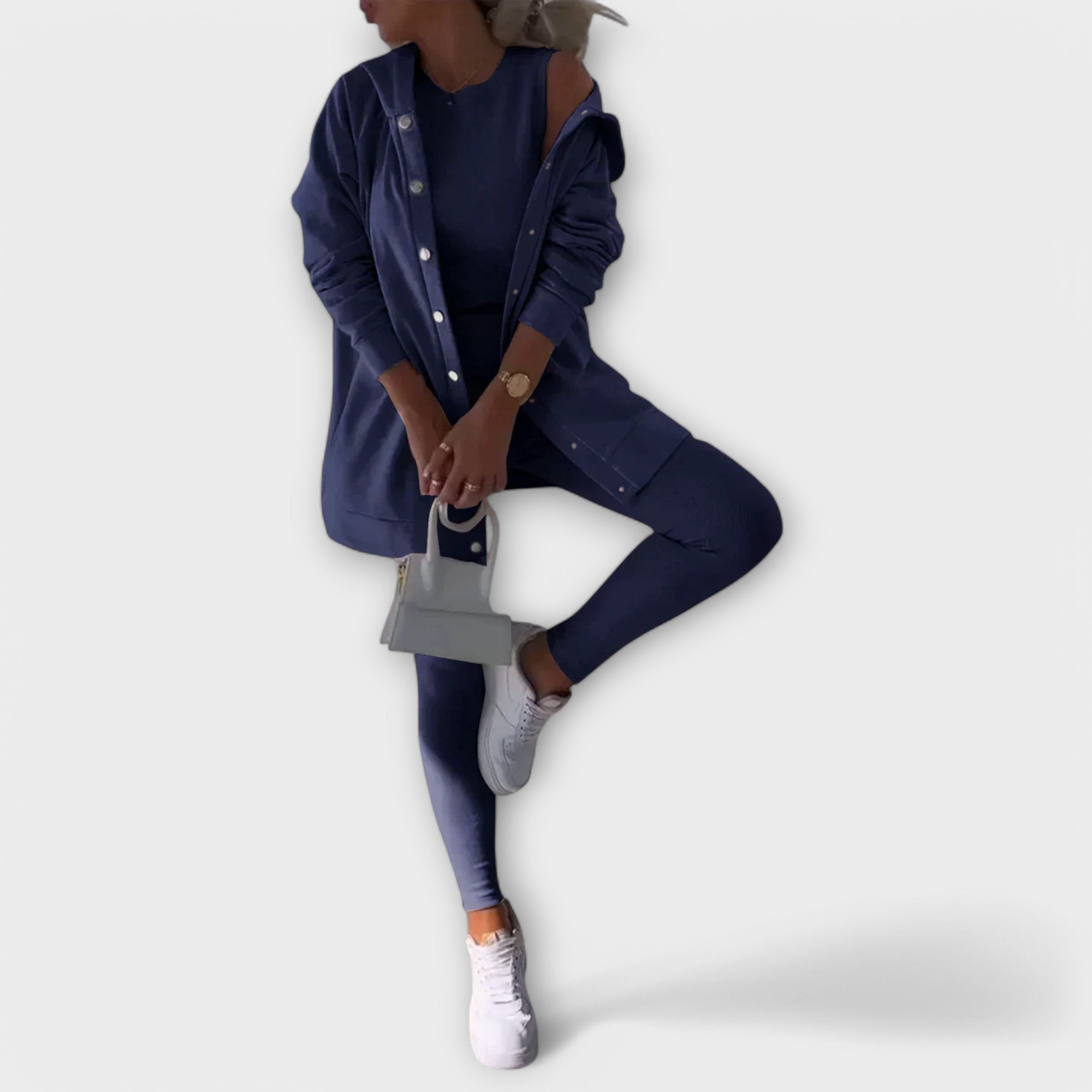Completo Elegante – Beatrice – Cardigan con Cappuccio