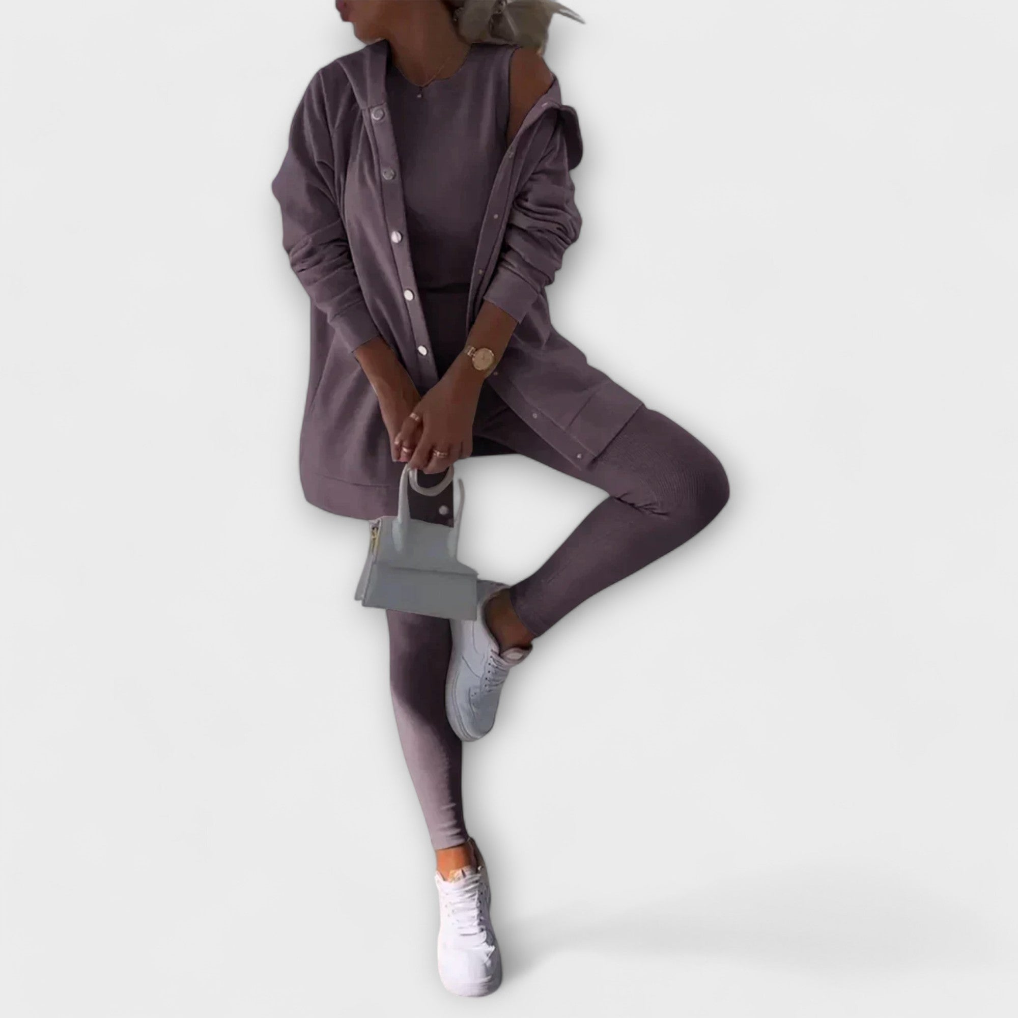 Completo Elegante – Beatrice – Cardigan con Cappuccio