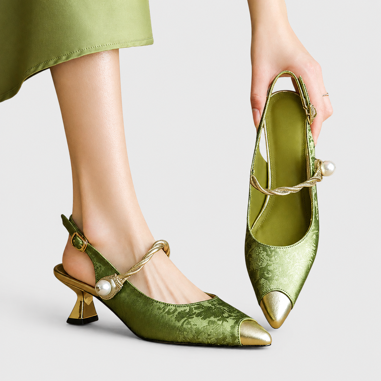 Scarpe con Tacco – Valentina – Stile Jacquard Raffinato