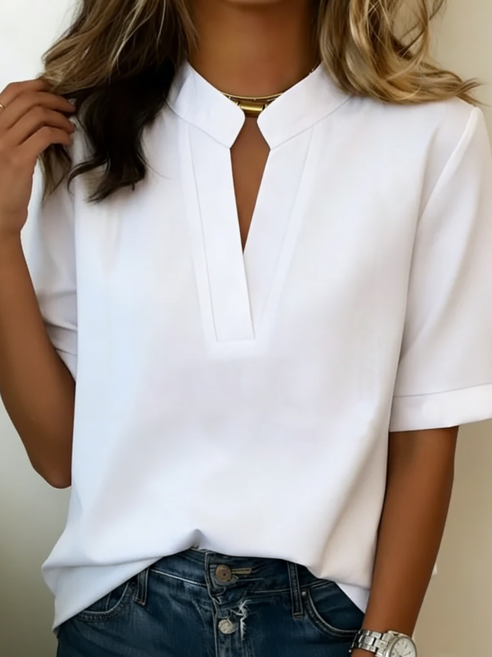 Blusa Elegante – Francesca – Collo Strutturato