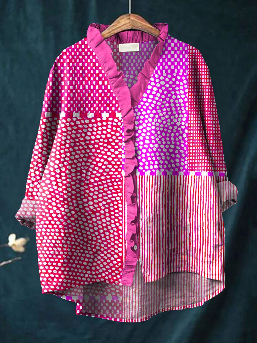 Blusa Elegante – Luna – Scollatura con Balze