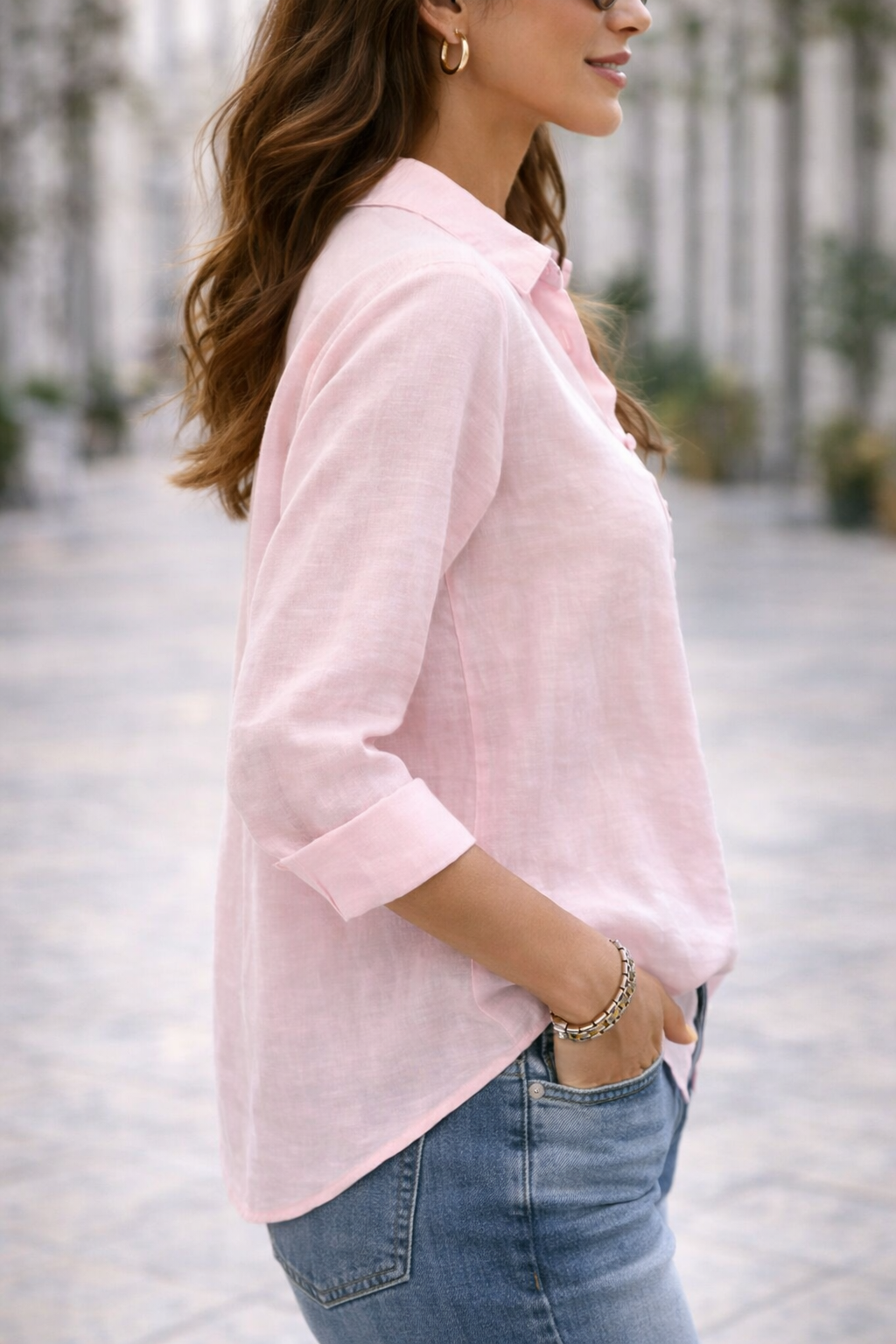 Blusa Elegante – Arianna – Scollo a V con Volant