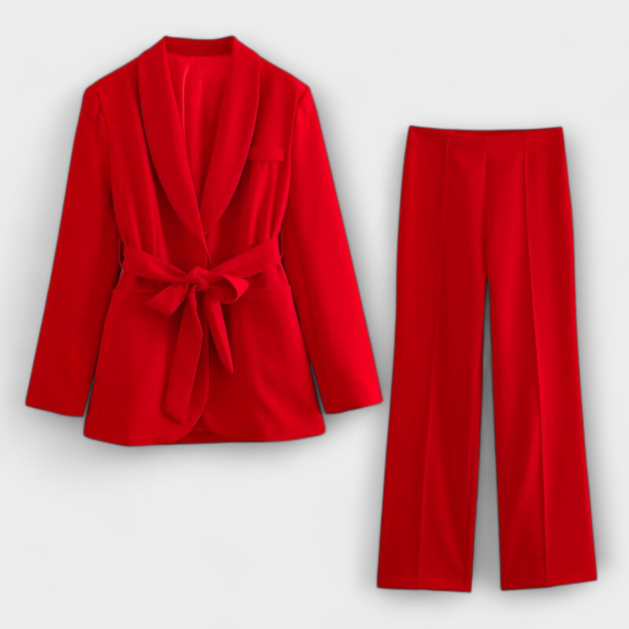 SOFIA Elegante – Chiara – Giacca con Cintura e Pantaloni Aderenti