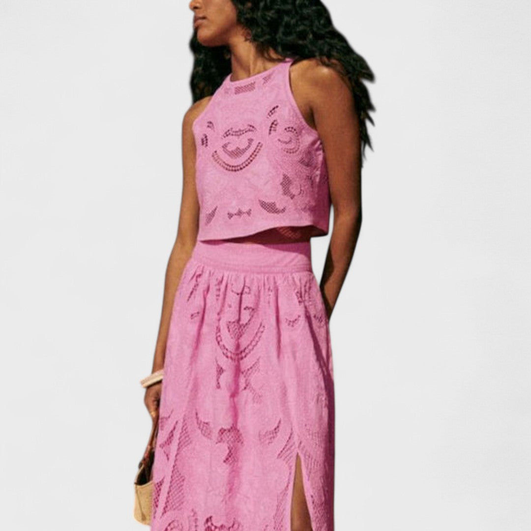 Completo Elegante – Emma – in Pizzo con Gonna e Top