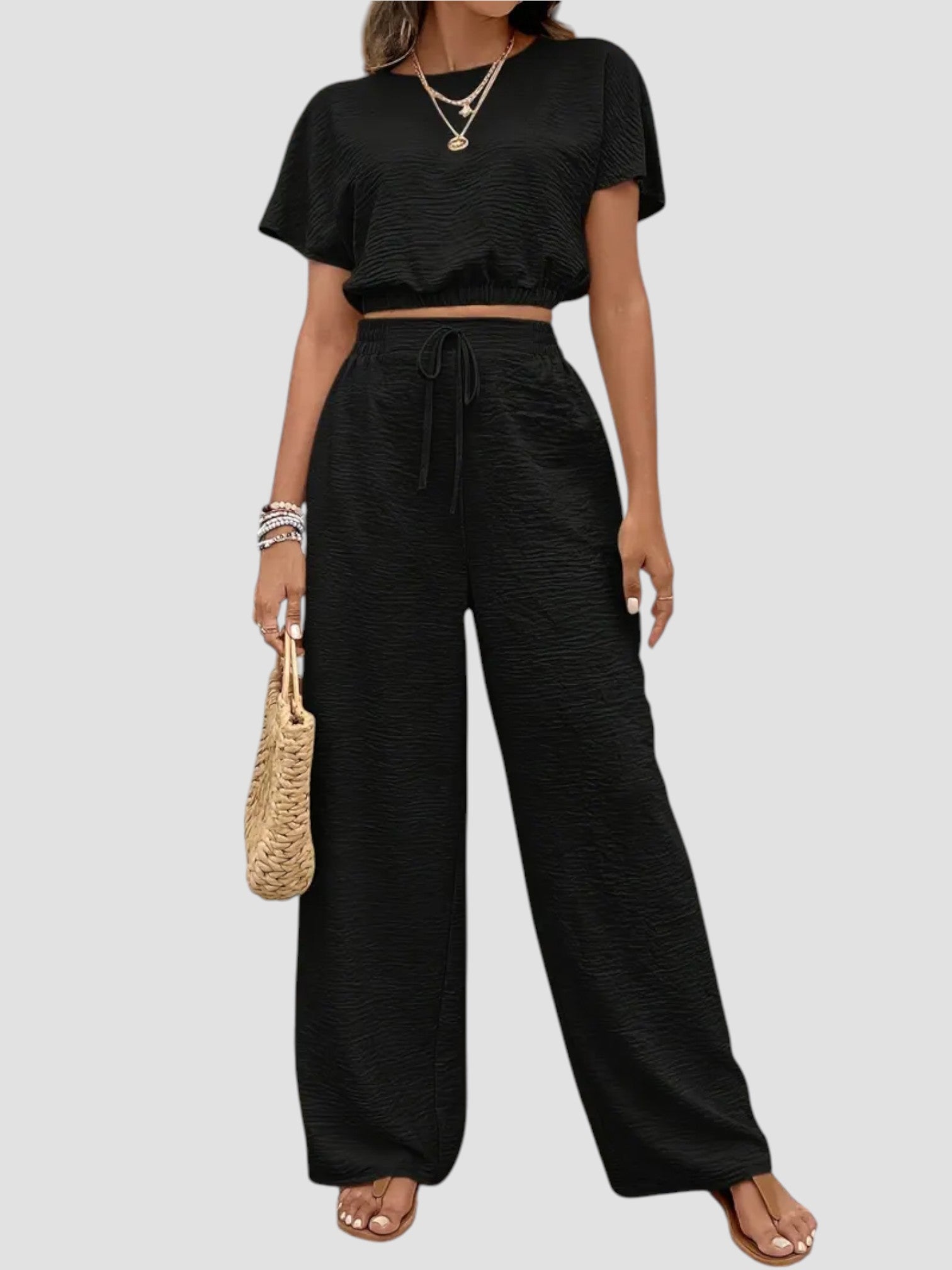 Coordinato – Giulia – Crop Top a Manica Ampia