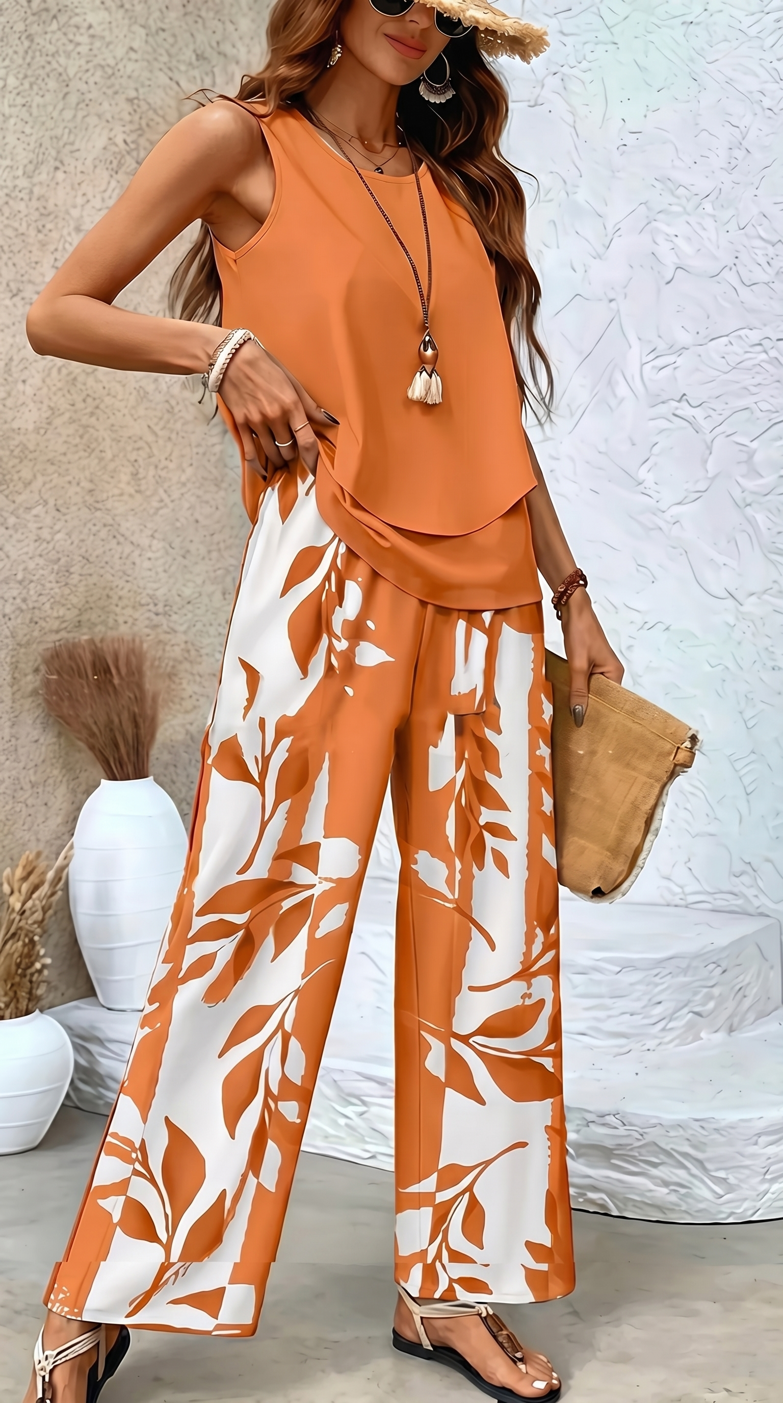 Completo Elegante – Arianna – Pantaloni a Gamba Larga