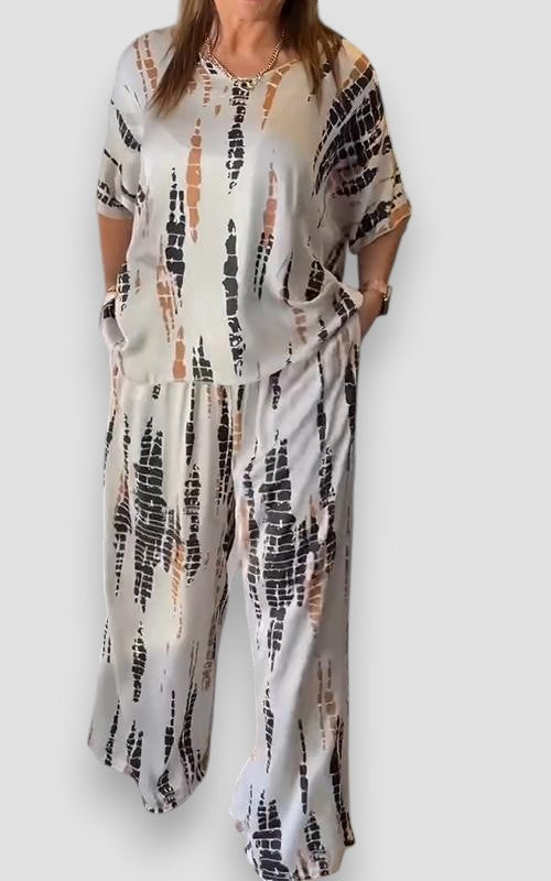 Completo Elegante – Nicole – Manica Corta in Tessuto Fluido