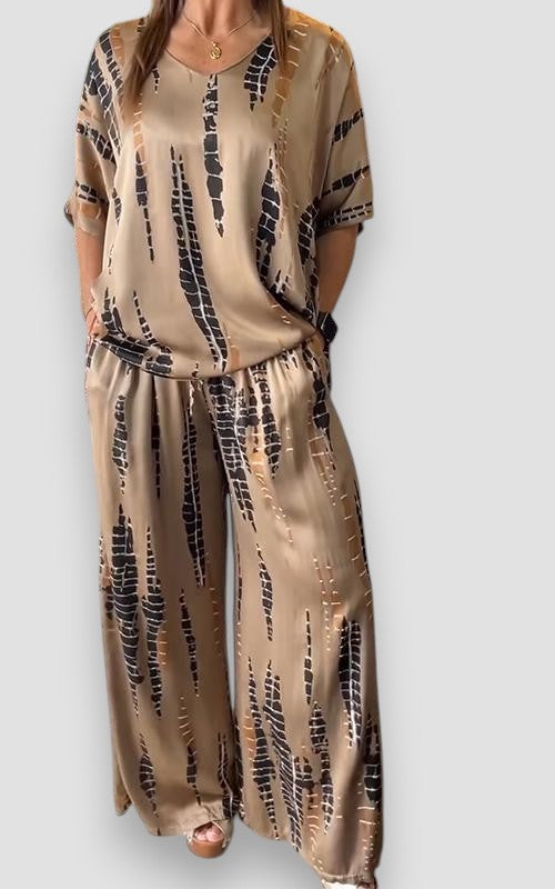 Completo Elegante – Nicole – Manica Corta in Tessuto Fluido