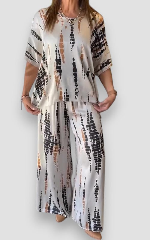 Completo Elegante – Nicole – Manica Corta in Tessuto Fluido