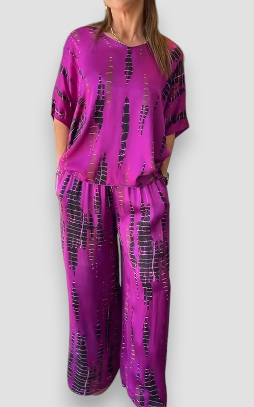 Completo Elegante – Nicole – Manica Corta in Tessuto Fluido