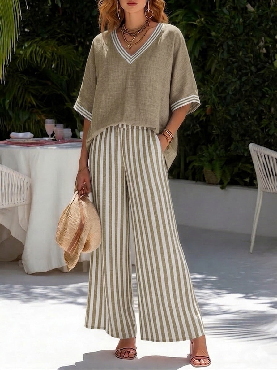 Completo Elegante – Giulia – Blusa Oversize e Pantaloni Wide Leg