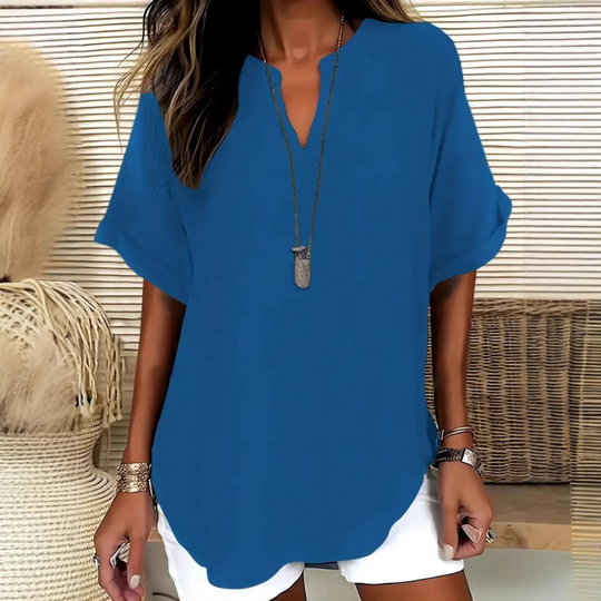 Blusa Elegante – Chiara – Scollo a V Arrotolato