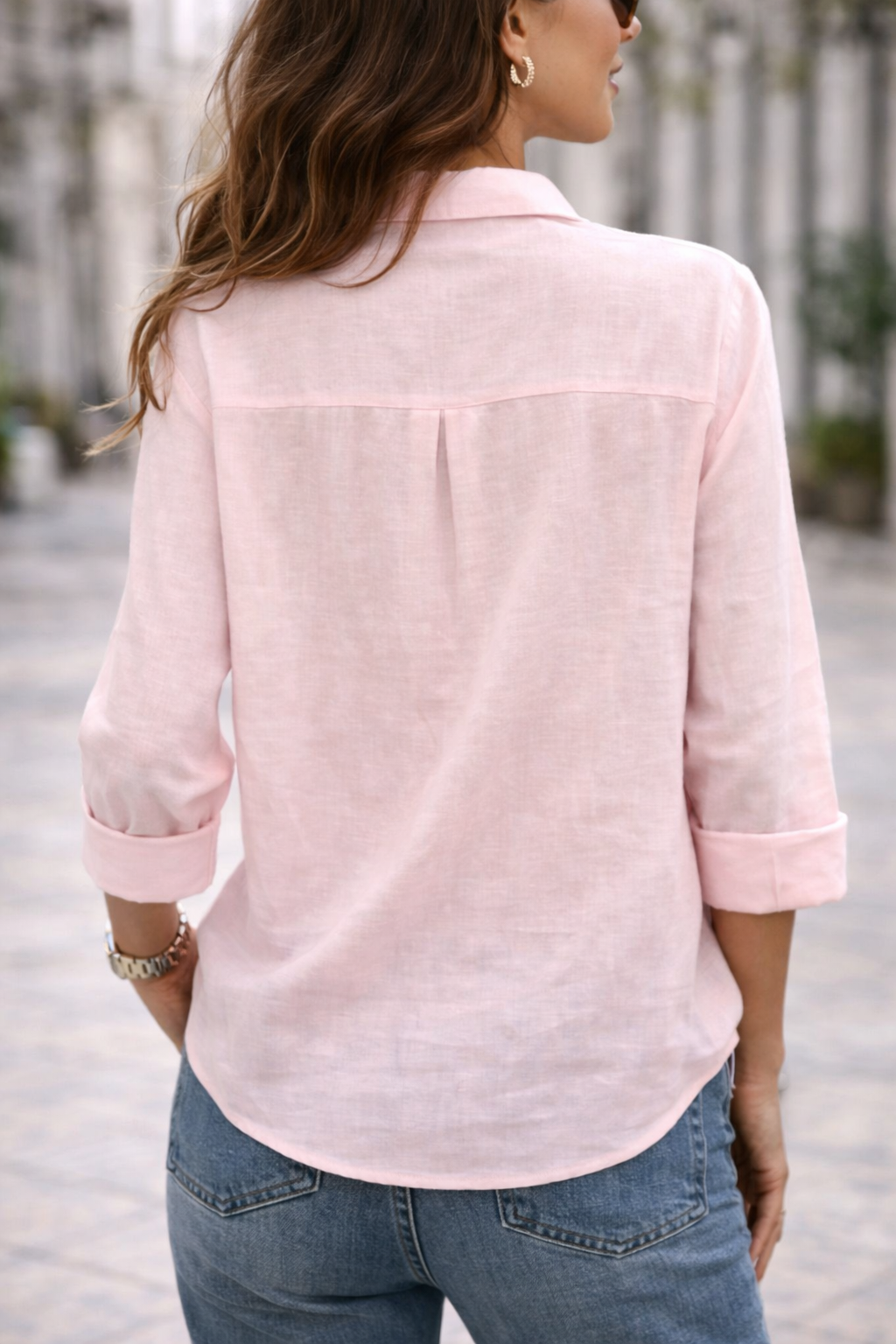 Blusa Elegante – Arianna – Scollo a V con Volant