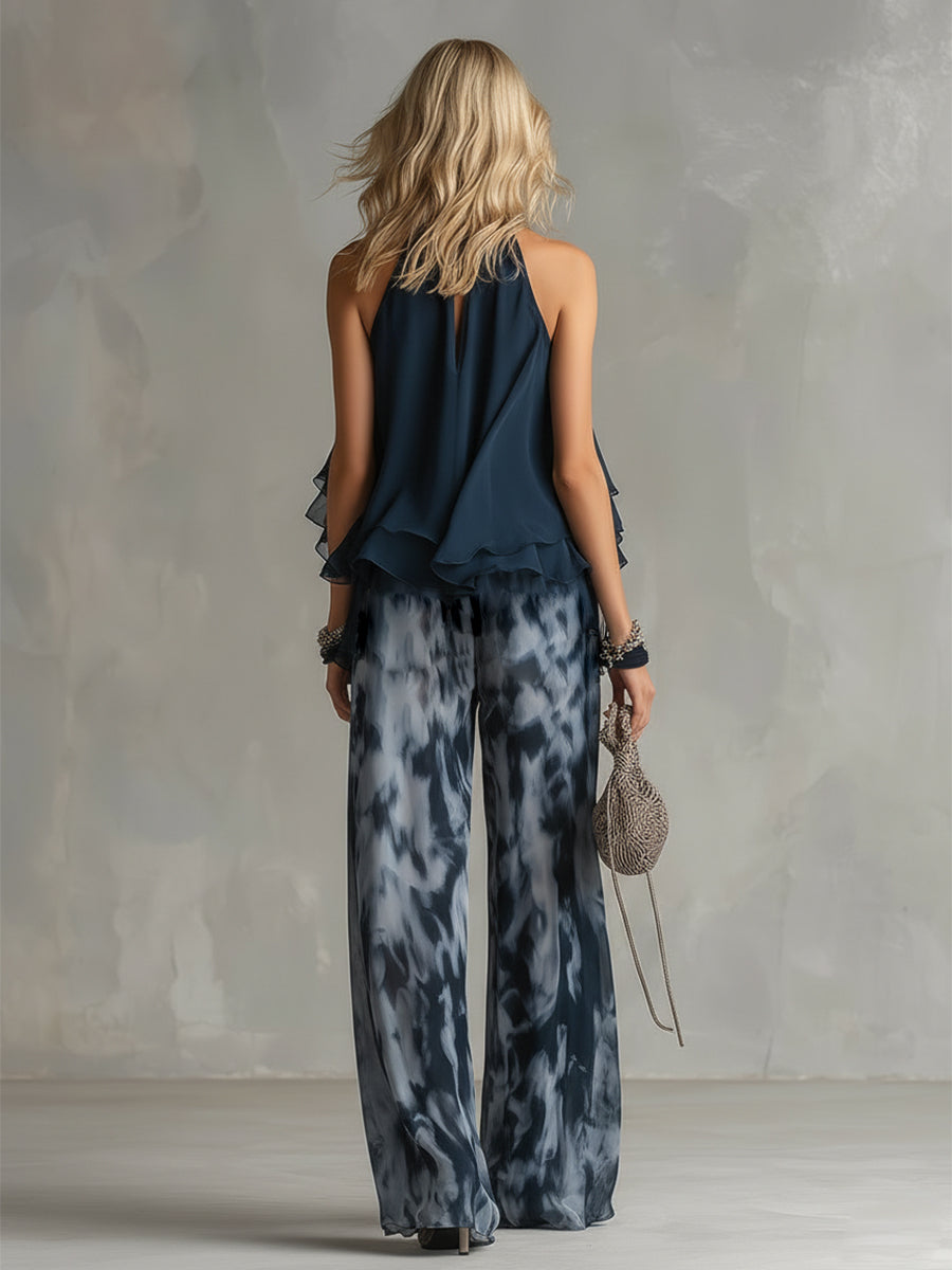 Completo Elegante – Chiara – Chiffon Fluente Stampato