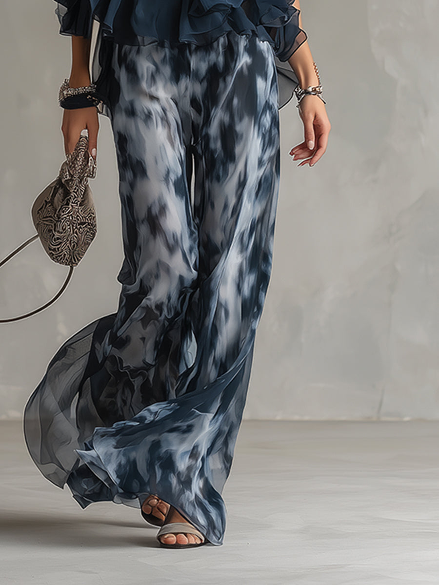 Completo Elegante – Chiara – Chiffon Fluente Stampato