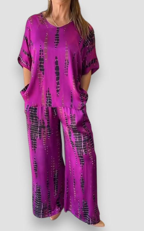 Completo Elegante – Nicole – Manica Corta in Tessuto Fluido