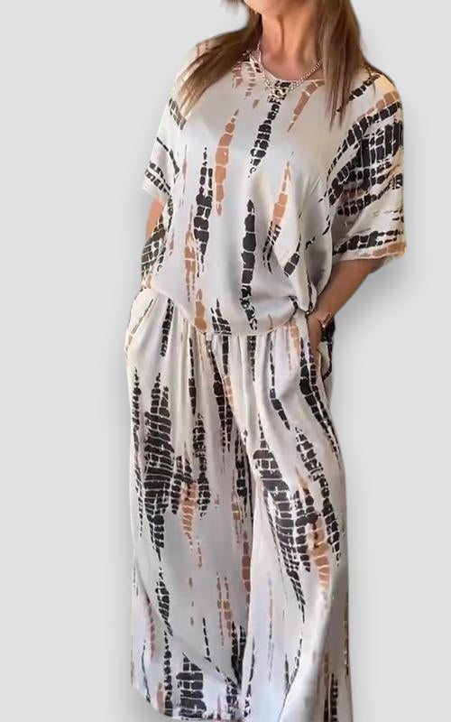 Completo Elegante – Nicole – Manica Corta in Tessuto Fluido