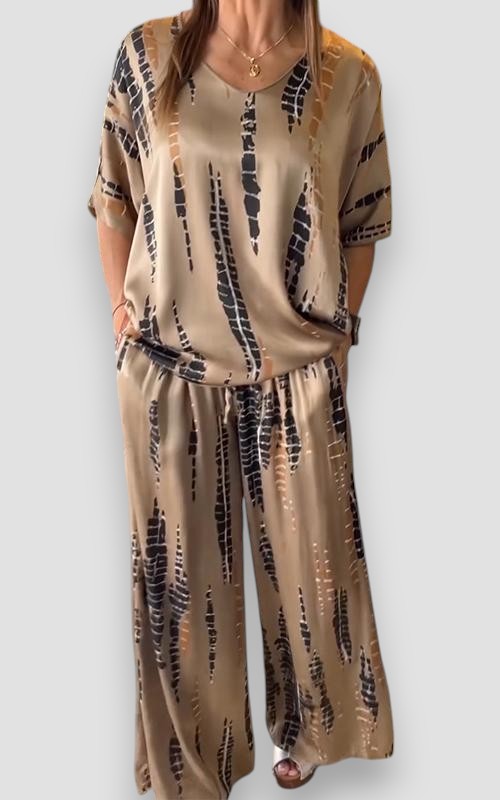 Completo Elegante – Nicole – Manica Corta in Tessuto Fluido