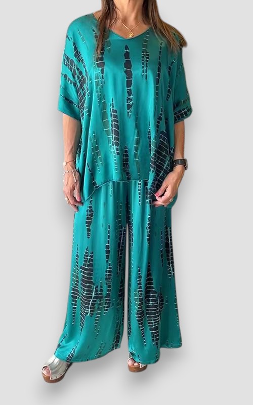 Completo Elegante – Nicole – Manica Corta in Tessuto Fluido