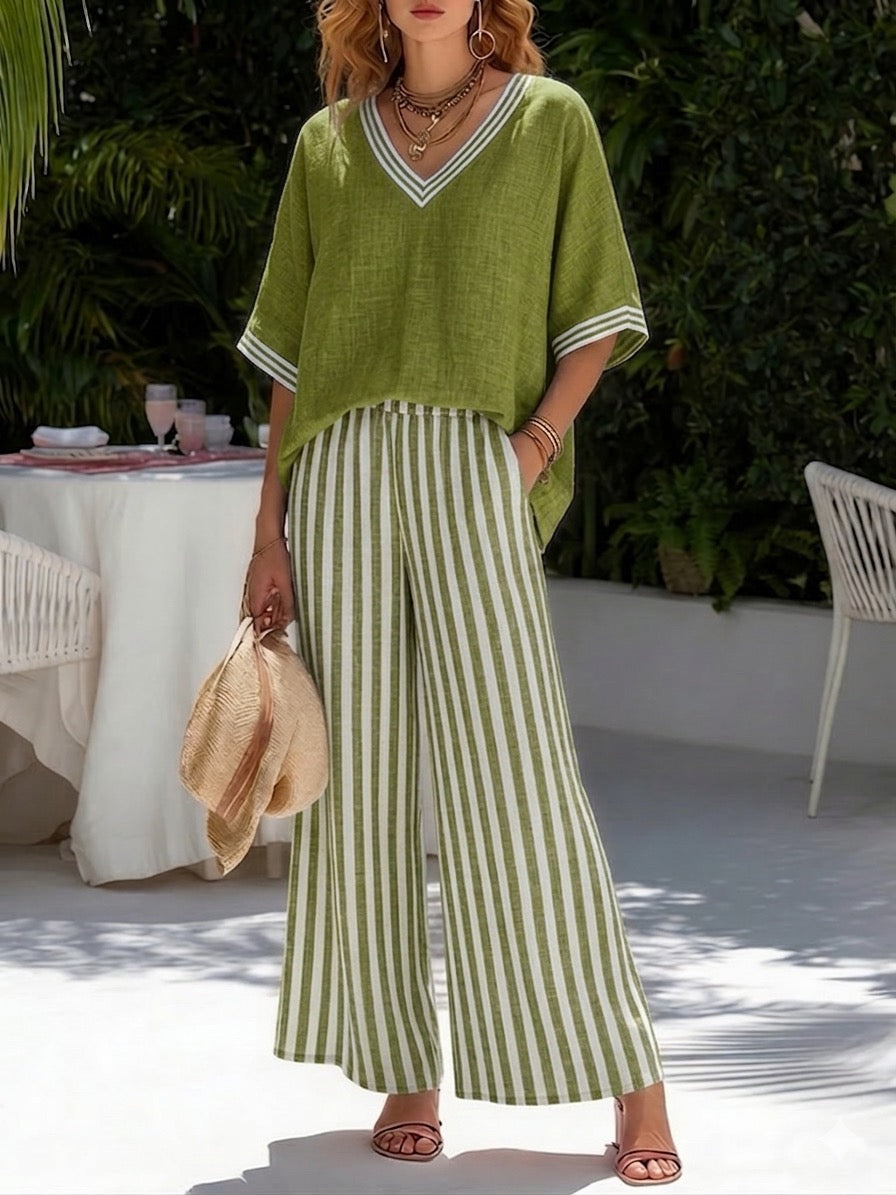 Completo Elegante – Giulia – Blusa Oversize e Pantaloni Wide Leg